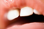 Extreme close-up of woman's mouth