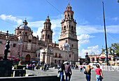At the Cathedral of Morelia, Center of Mexico