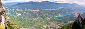 Panoramic view from mount Casale over lakes valley