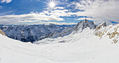 Bedretto valley and Rotondo peak in a sunny winter day - Switzerland