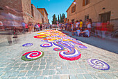 Europe, Italy, Umbria, Perugia district, Spello Spello flower festival, Corpus Domini