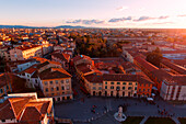 Europe, Italy, Tuscany, Pisa, City views at sunset