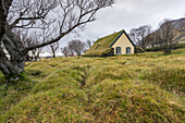 Typical turf house, 'torfbaeir' in Icelandic, Iceland, Europe