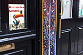Main door of a pub in Dublin, Leinster, Ireland, Europe