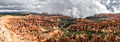 Hoodoos landscape from Inspiration Point, Bryce Canyon National Park, Garfield County, Utah, USA