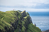 Mykines island, Faroe Islands, Denmark, Cliffs on the way to the lighthouse