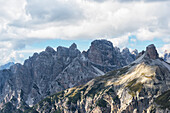 Sesto Dolomites, Bolzano province, Trentino Alto Adige, Italy, Europe, Monte Rudo, Croda dei Rondoi and Scarperi Tower