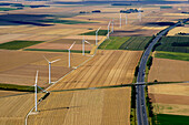France, Centre France, aerial view of the Highway A10 near Abonville