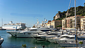 France, South-Eastern France, French Riviera, Nice, yachts in the port