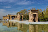 Spain, Madrid, Temple of Debod Gardens, Egyptian temple