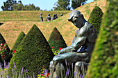 France, Northern France, Gravelines. Jardins de l'Arsenal, Sitting naked colossus by Rembrandt Bugatti