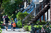 Canada. Province of Quebec. Montreal. Plateau Mont Royal district. Marie Anne street