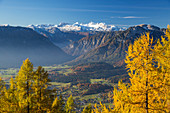 Mount Dachstein seen from Mount Loser, Bad Aussee, Styria, Austria, Europe
