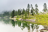 Lower Lake Lahngangsee, Totes Gebirge, Bad Aussee, Styria, Austria, Europe