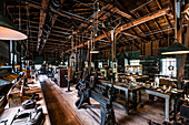 Thomas Edison and Henry Ford Winter Estates, working hall and laboratory in the historical museum, Fort Myers, Florida, USA