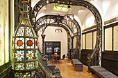 Der Traubensaal im Jugendstil im Kupferberg-Museum der Sektkellerei Kupferberg, Mainz, Rheinland-Pfalz, Deutschland, Europa