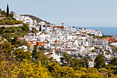 Frigiliana, pueblo blanco, white village, Costa del Sol, mediterranean sea, Malaga province, Andalucia, Spain, Europe