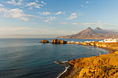 beach at La Isleta del Moro, Cabo de Gata, Mediterranean Sea, Parque Natural Cabo de Gata-Nijar, natural park, UNESCO Biosphere Reserve, Almeria province, Andalucia, Spain, Europe