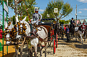 horse-drawn carriage, Feria de Abril, Seville Fair, spring festival, Sevilla, Seville, Andalucia, Spain, Europe