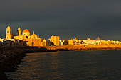 cathedral, Campo del Sur, seaside promenade, Cadiz, Costa de la Luz, Atlantic Ocean, Cadiz, Andalucia, Spain, Europe
