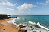 Cala El Pato, bay and beach, Calas de Roche, near Roche, near Conil, Costa de la Luz, Atlantic Ocean, Cadiz province, Andalucia, Spain, Europe