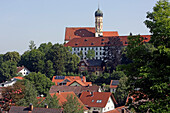 Chateau and church St. Martin, Marktoberdorf, East Allgaeu, Allgaeu, Swabia, Bavaria, Germany