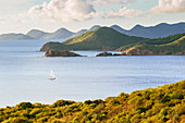 Norman Island And Tortola From Peter Island At Sunset