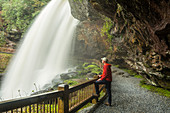 Kennan Harvey Hiking Behind Dry Falls In Nantahala National Forest, North Carolina