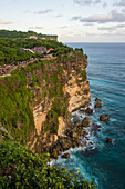 The sheer cliffs in the Uluwatu Temple (Pura Luhur Uluwatu) area, Uluwatu, Bali, Indonesia, Southeast Asia, Asia