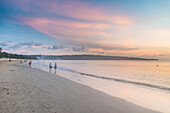 Sunset over Jimbaran beach, Bali, Indonesia, Southeast Asia, Asia