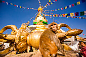 Sacred Monkey Temple (Swayambhunath Temple), UNESCO World Heritage Site, Kathmandu, Nepal, Asia