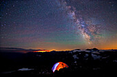 Beautiful Night And Camping Under A Milky Way