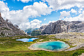 Summer view of Laghi dei Piani,  Sesto Dolomites Trentino Alto Adige Italy Europe