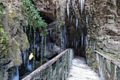 Europe, Italy, Veneto, Treviso, Fregona,  The Caves of Caglieron in winter time