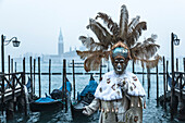 Venice Carnival masks in Riva degli Schiavoni,  Venice, Veneto, Italy, Europe