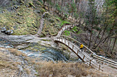 Wasserfall Tret, Europa, Italien, Trentino Südtirol, Trento Bezirk, Non Tal, Tret Stadt