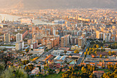 view of Palermo at sunrise, Europe, Italy, Sicily region, Palermo district, Palermo city