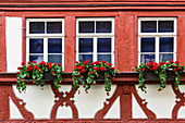 Rothenburg ob der Tauber, Bayern, Deutschland, Europa, Die typischen Häuser in der Rothenburg ob der Tauber