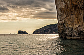 Italy, Campania, Cilento, cliff on sea
