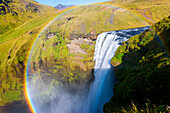 Skogafoss, Circular rainbow, Iceland