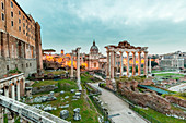 Europe, Italy, Lazio, Rome, Sunrise on Roman Forum