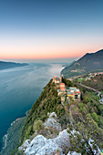 Tignale, Lake Garda, Brescia province, Lombardy, Italy, The Montecastello Sanctuary