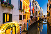 Rio de Palazzo towards the Bridge of Sighs, Venice, Veneto, Italy