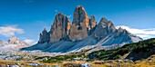Tre Cime di Lavaredo, the north face, dolomites, alps, veneto, alto adige, italy