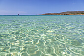 Crystal clear water on the beach in Tizzano, South Corsica, Corsica, Southern France, France, Southern Europe, Europe