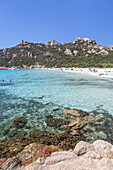 Strand Plage de Roccapina unterhalb des Rocher de Lion, Südkorsika, Korsika, Südfrankreich, Frankreich, Südeuropa, Europa