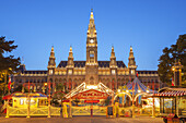 Wiener Rathaus in der Altstadt von Wien, Ostösterreich, Österreich, Europa
