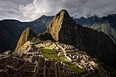 Machu Picchu, Aguas Calientes, Cusco, Cuzco, Peru, Anden, Südamerika, 7 Weltwunder