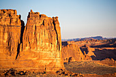 Felsformationen im Avenue Park, Arches Nationalpark, Moab, Utah, Vereinigte Staaten von Amerika, Nordamerika