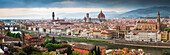 Florenz Panorama von Piazzale Michelangelo, Florenz, Toskana, Italien, Europa